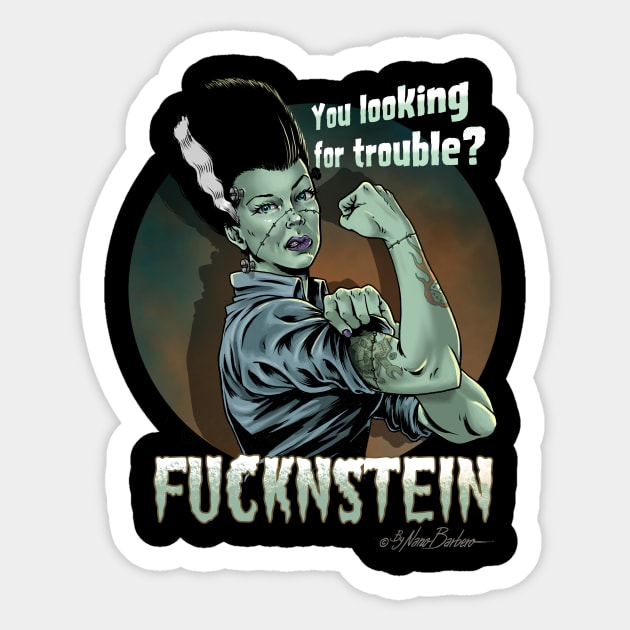 Fucknstein Sticker by nanobarbero